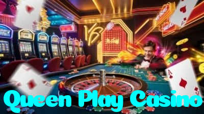 Queen Play Casino casino presented on mobile device in Pakistan with slots and live games